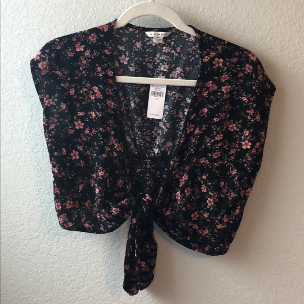 American Eagle Cropped Floral Top